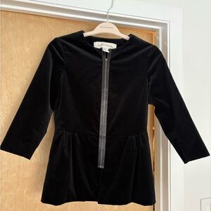 Doncaster Black Velvet Peplum Jacket